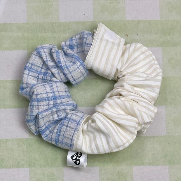 🐬청량 블루코어 🐬패치워크 러블리 모리걸 키링 스크런치