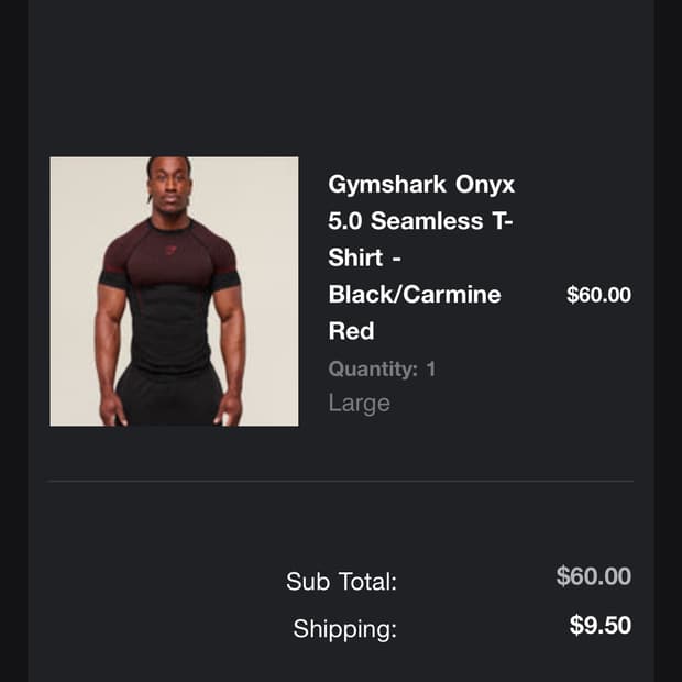 짐샤크 Onyx 5.0(오닉스 5.0) 반팔 티셔츠 블랙/레드 L