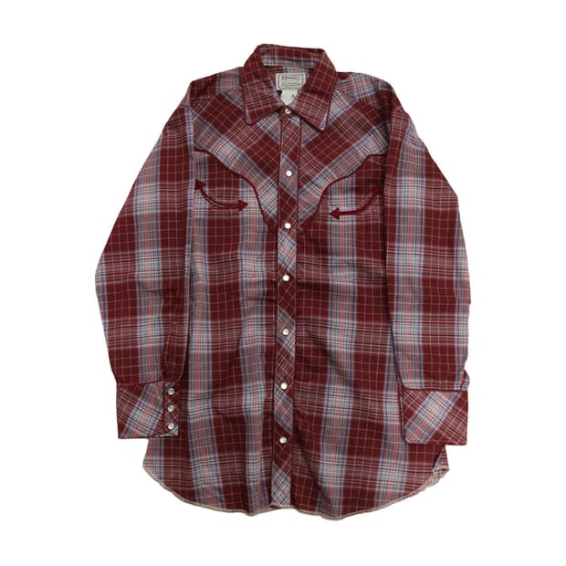  H Bar C 체크 웨스턴 셔츠