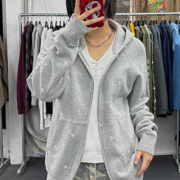 베이프 베이프 스타 패턴 후드집업