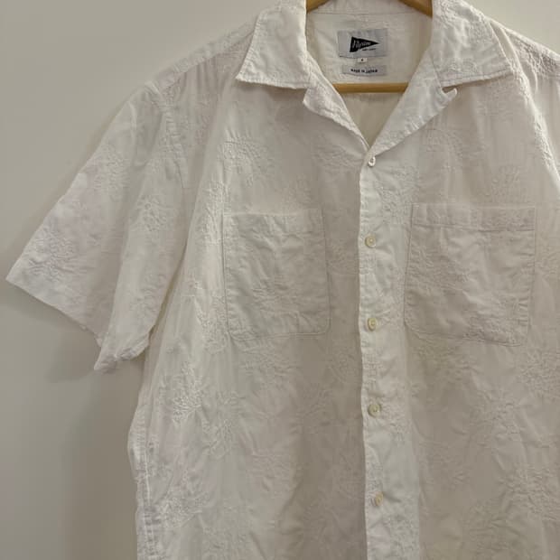 Pilgrim Surf+Supply 오픈 카라 반팔 셔츠 S