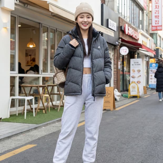 아디다스 덕다운 그레이 패딩_90