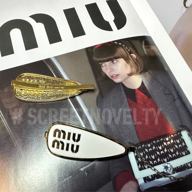 미우미우 헤어핀 화이트 (1ps)