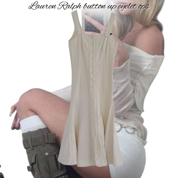 Lauren Ralph button up eyelet ops