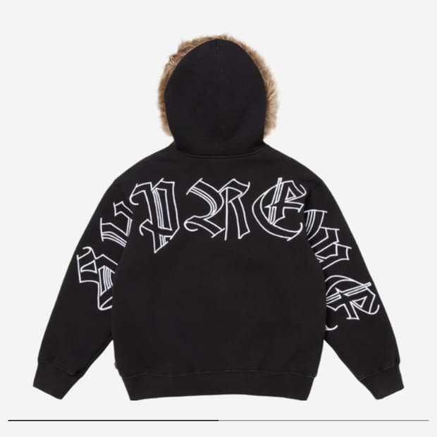 슈프림 포우 퍼 집업 후드 블랙 - 25FW 