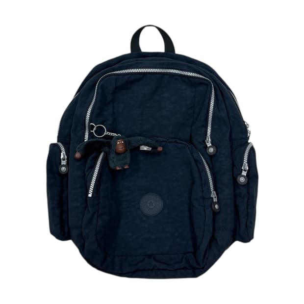 키플링 빈티지 고릴라 포켓 나일론 백팩 가방 네이비