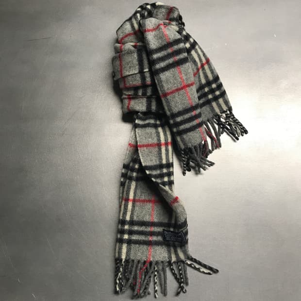 버버리 정품 램스울 머플러 그레이