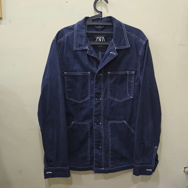 자라 네이비 워크 자켓 M