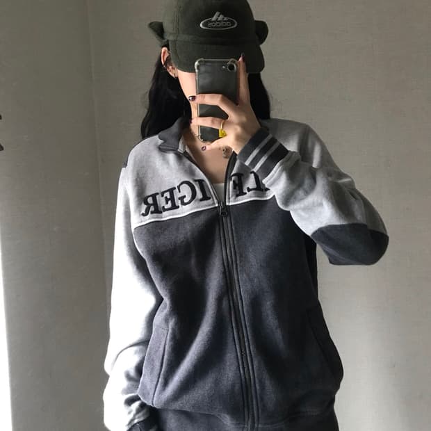 타미힐피거 빅로고 면집업