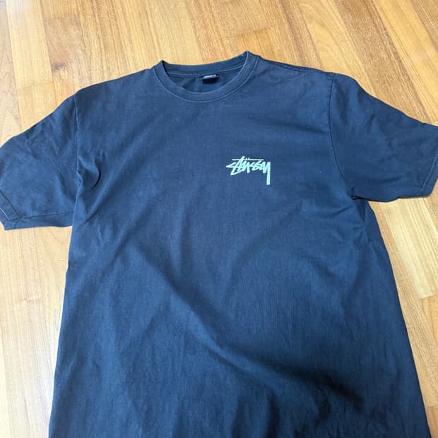 [L]스투시 퍼지 다이스 티셔츠 블랙