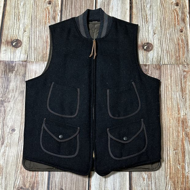 RRL 더블알엘 브라운스 비치 리버시블 울 다운 베스트 M 사이즈