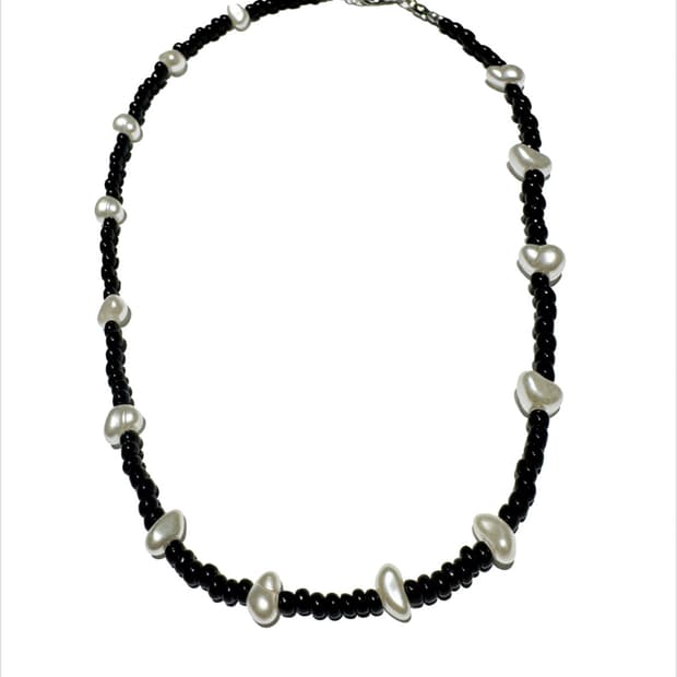 Black sunstone bead necklace 판매합니다