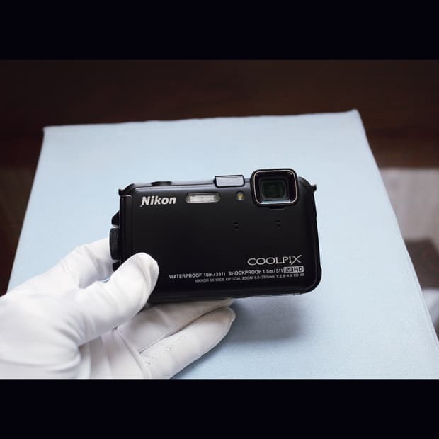 레어<A+급><한글> 니콘 쿨픽스 aw100 블랙 빈티지 디카