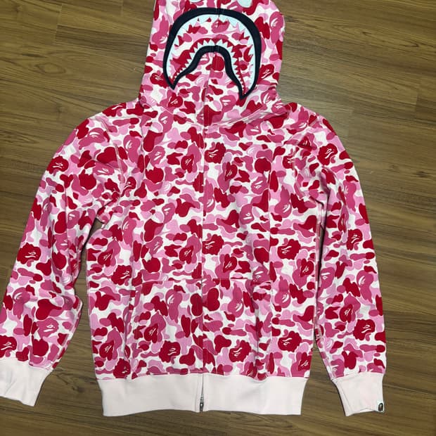 베이프 샤크후드 핑크 새상품