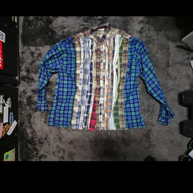 [OS] 리빌드 바이 니들스  패치워크 셔츠