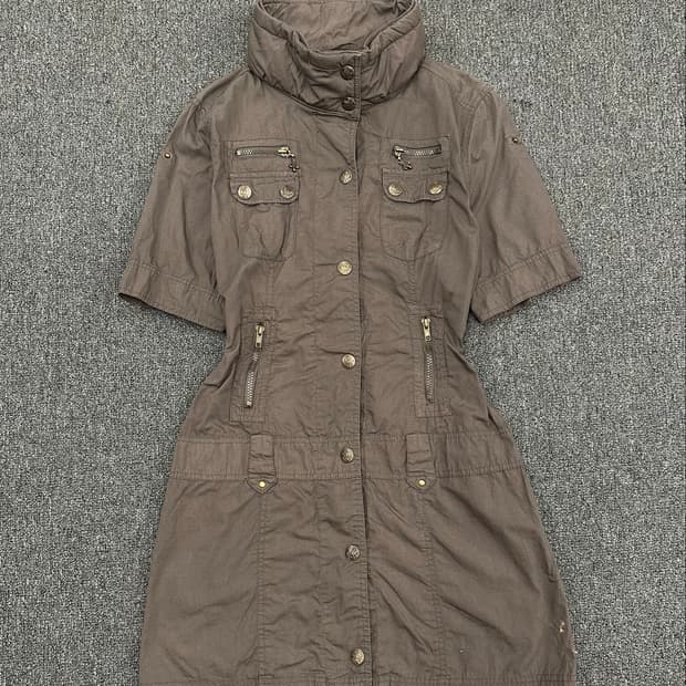 M)콘플레이크 y2k 반팔 야상 자켓