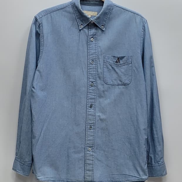 BEANPOLE 22SS 빈폴 코튼 린넨 셔츠 / 남 S (95) 블루
