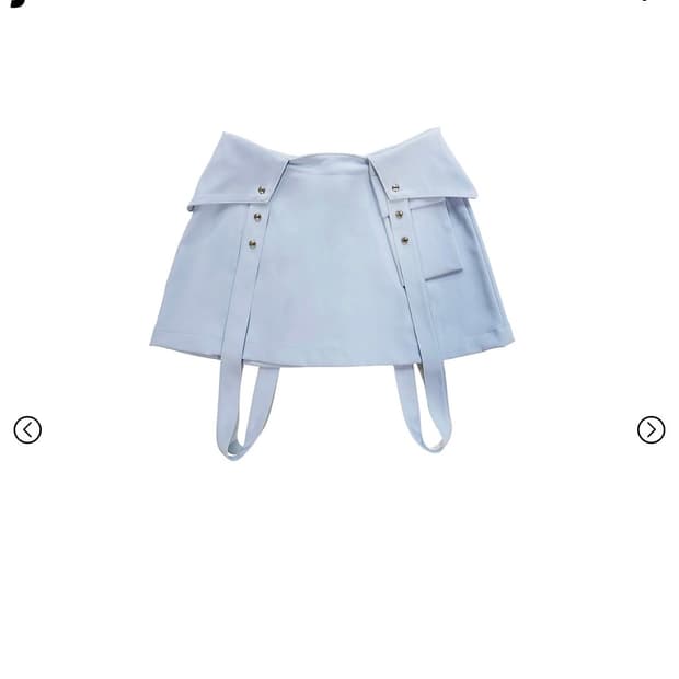 지초이 SS23 BRACES MINI SKIRT (ICE BLUE)