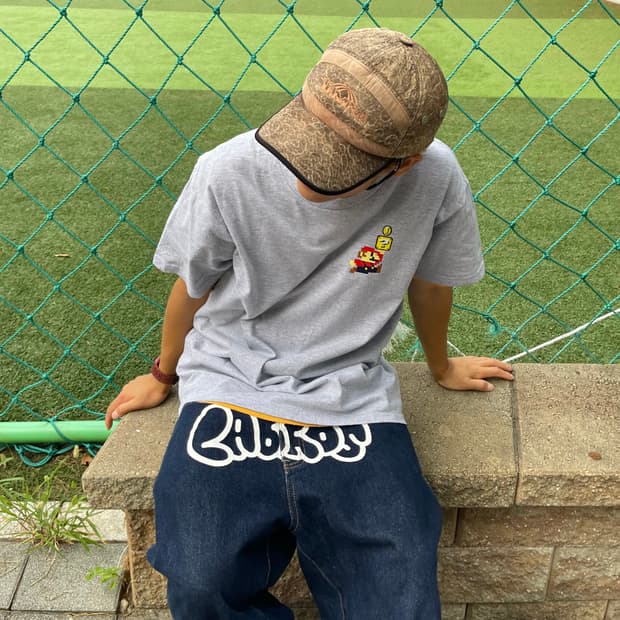 빈티지 크랙 카모 패턴 에비에이터 캡