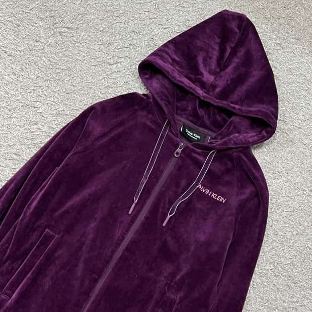 [우먼90-95] 캘빈클라인 벨벳 후드티