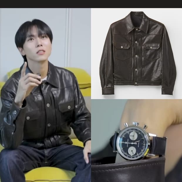 쿠어 레더 트러커 자켓