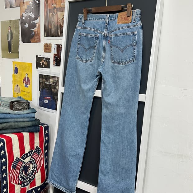 00s Levis 리바이스 517 부츠컷 연청 데님 팬츠 