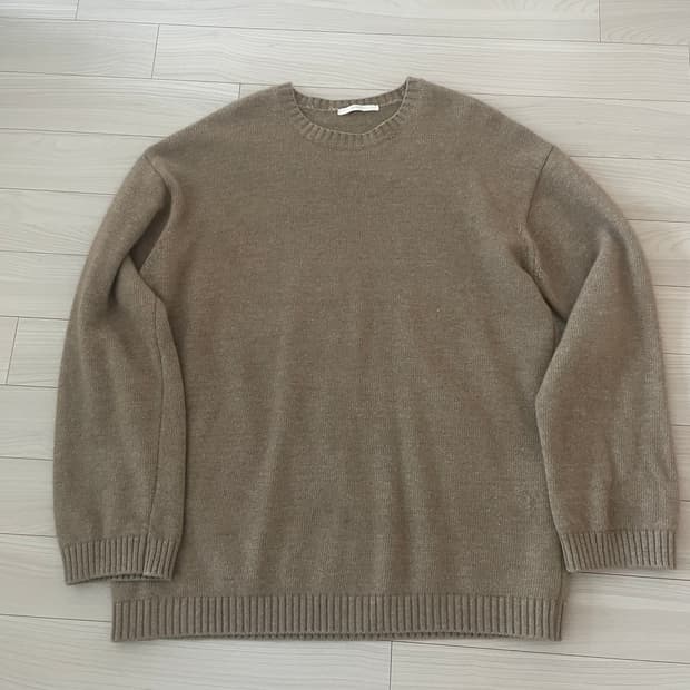 HAUT 베이지 라운드넥 니트 L