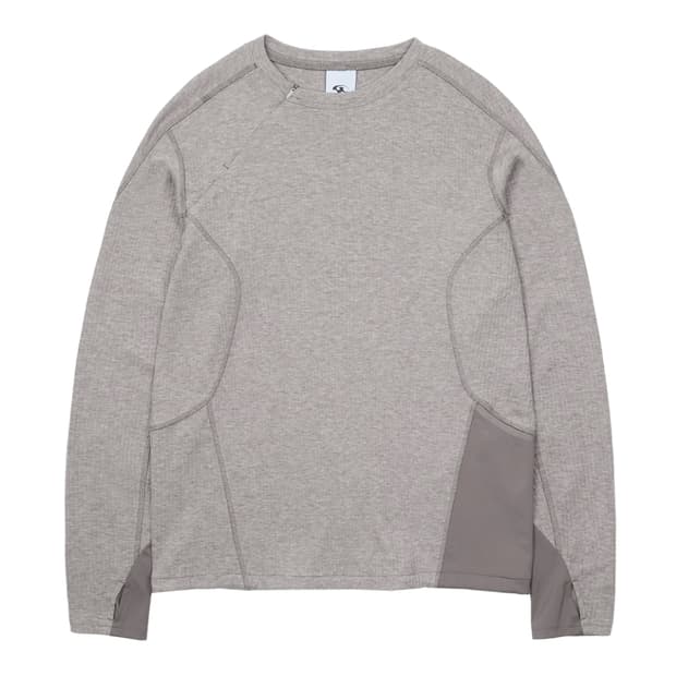 (1) 산산기어 리브드 롱슬리브 애쉬 핑크