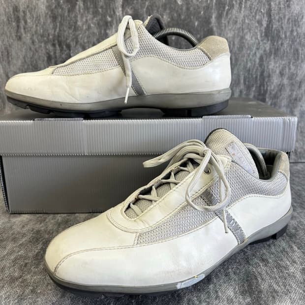 Prada 레이싱 레더 스니커즈