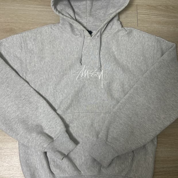 스투시 아플리케 스탁 로고 후드티 M