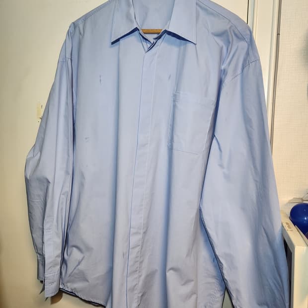 드로우핏 페이퍼 코튼 오버핏 셔츠 L