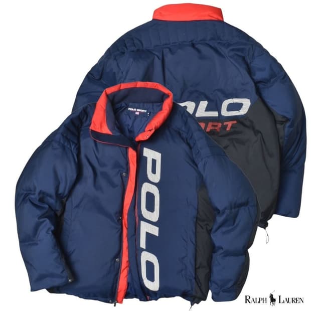 90S 폴로스포츠 패딩 OG 푸퍼 다운자켓 110 N1077
