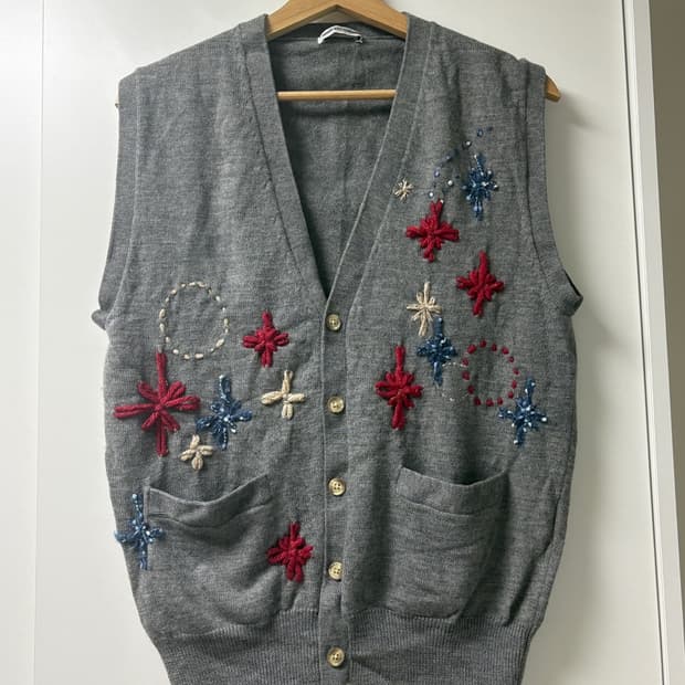 일본 빈티지 니트 조끼