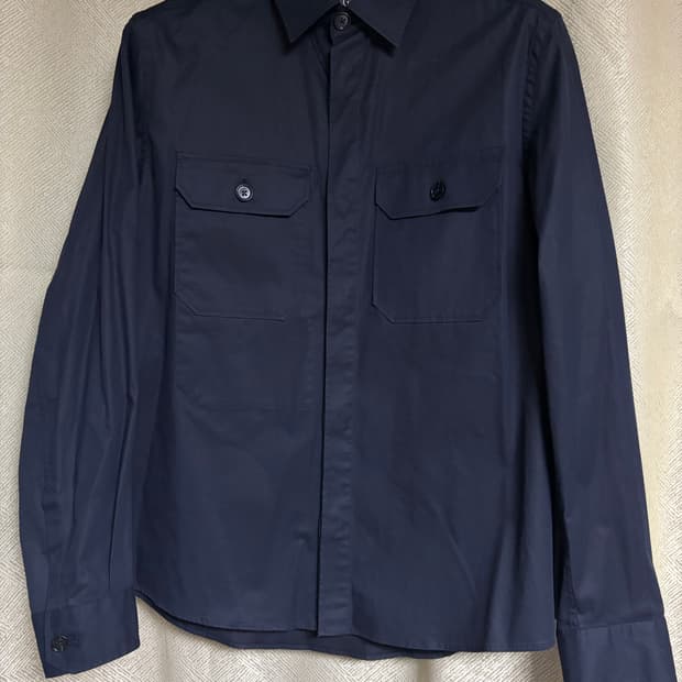 [L] 제냐 프리미엄 코튼 오버셔츠 다크 네이비