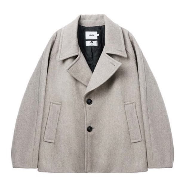 Mmgl 믐글 미니멀 하프 코트 베이지 4