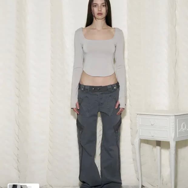 플리즈노팔로우 Camilla Side Pocket Pants (Grey)