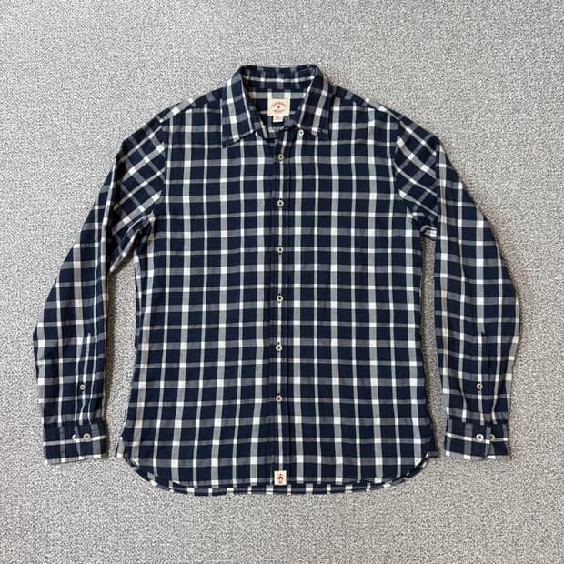 브룩스브라더스 깅엄체크 셔츠 M
