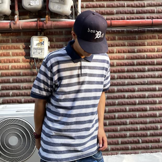 00s 나이키 자카드 스트라이프 카라 티셔츠