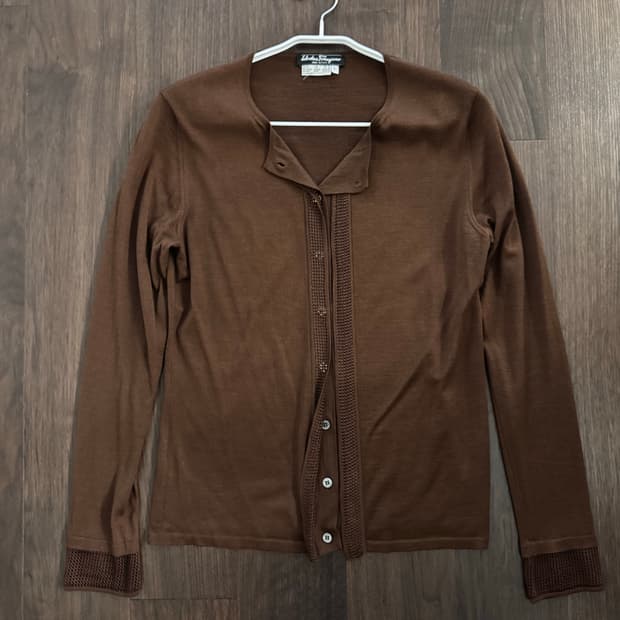 살바토레 페레가모 실크 가디건