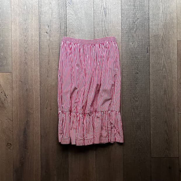Stripe Frill Volume Skirt