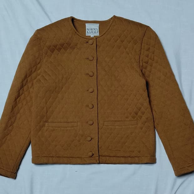 노르마 카말리(Norma Kamali) 다이아몬드 퀼팅 패딩 자켓 - M