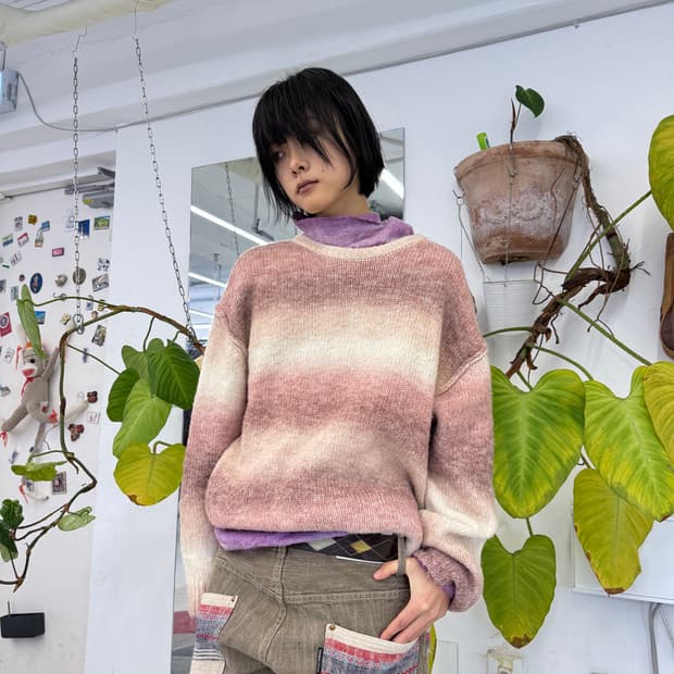 gradation oversized knit