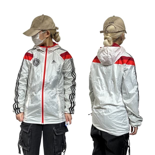 아디다스 대대장 독일 화이트 축구팀 바람막이 자켓 95