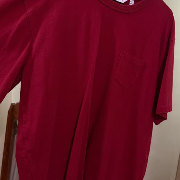 유니폼브릿지 빨간 포켓티셔츠 XL