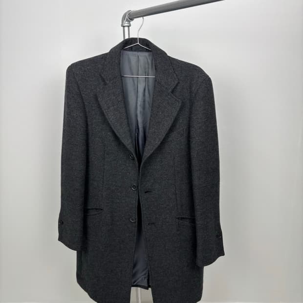 HAIRY WOOL HALF COAT