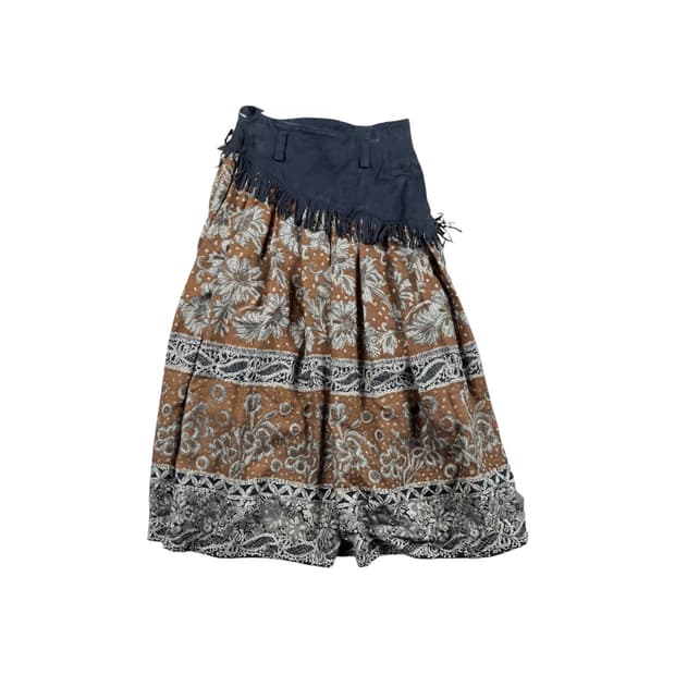 Vintage(made in japan) 스웨이드 도킹 스커트