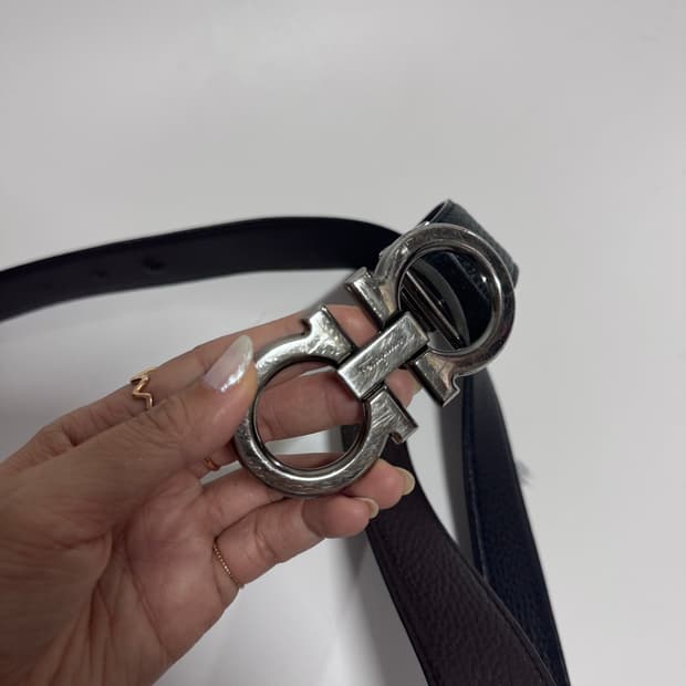 페라가모 간치니 벨트 블랙