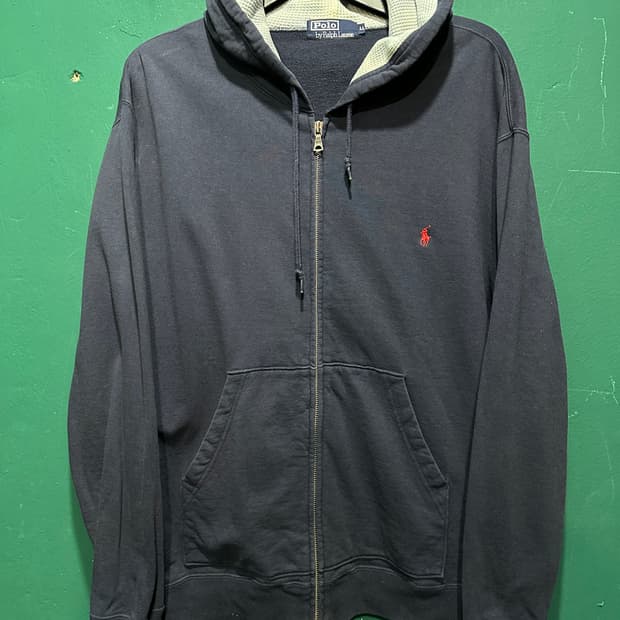 폴로 일본판 후드집업 네이비 105