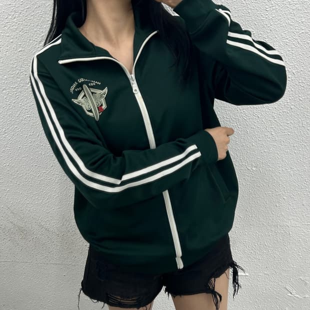 japan 빈티지 윙프린팅 그린 트랙탑