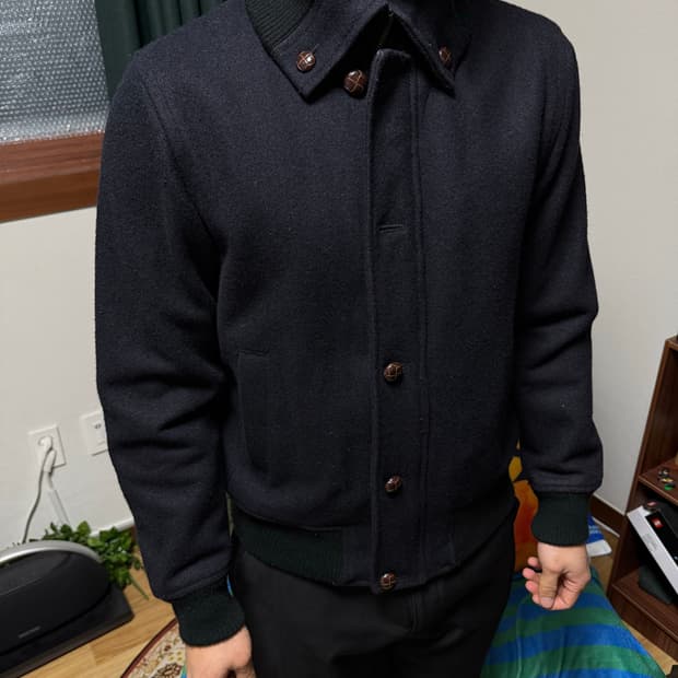 일본 빈티지 울 자켓 블랙